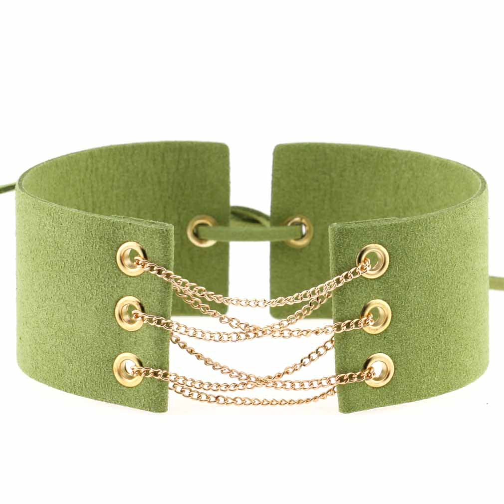 Simple Veet Flannel Band Neck Chain Collar