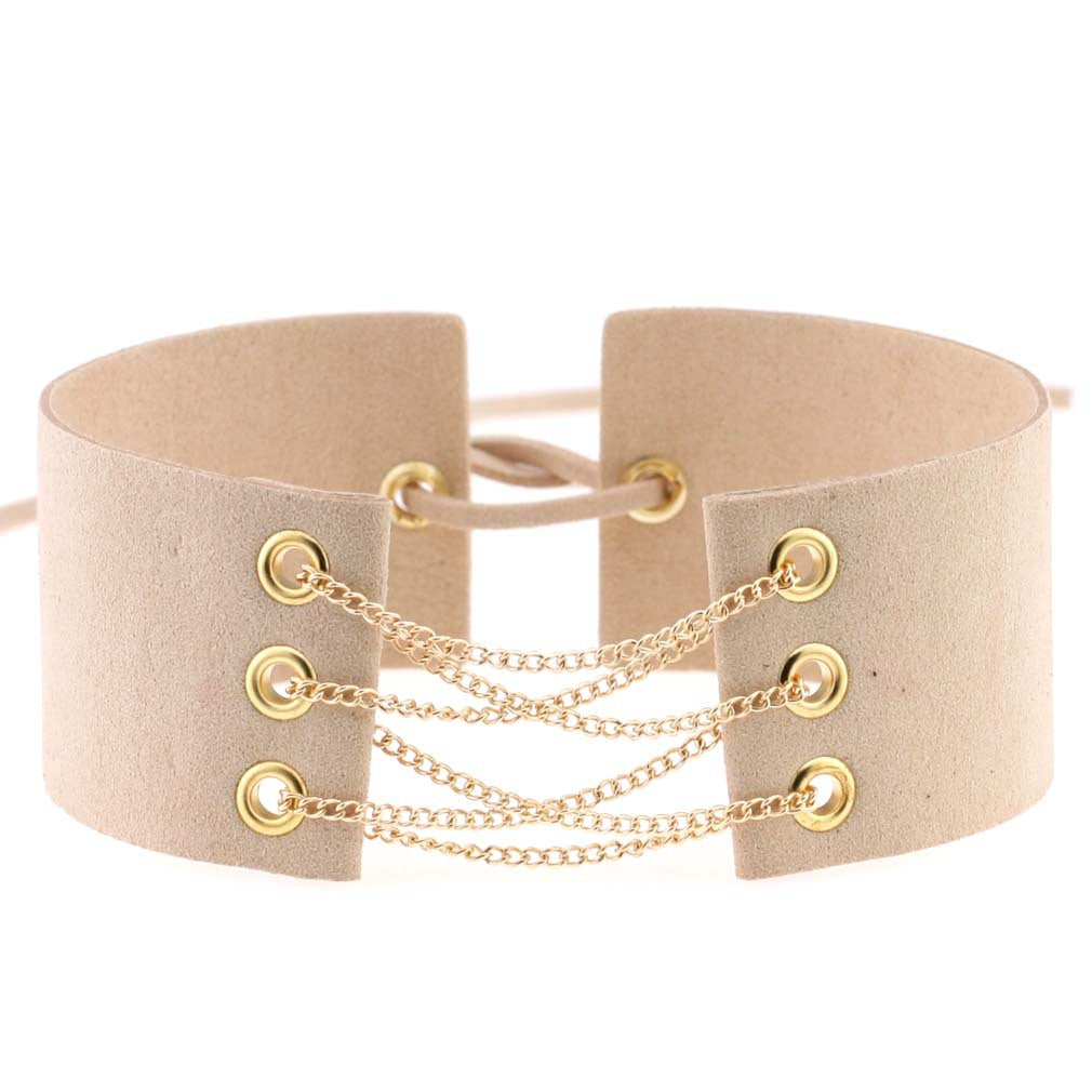 Simple Veet Flannel Band Neck Chain Collar