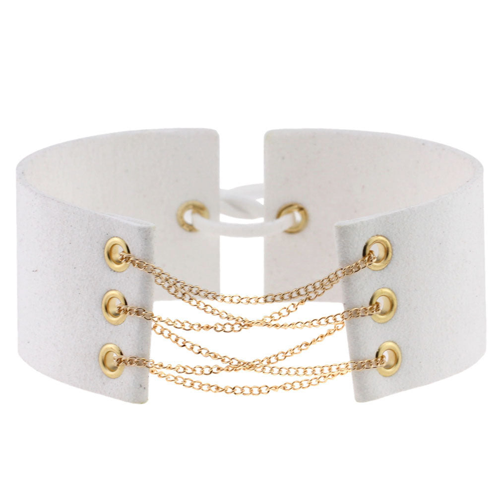 Simple Veet Flannel Band Neck Chain Collar