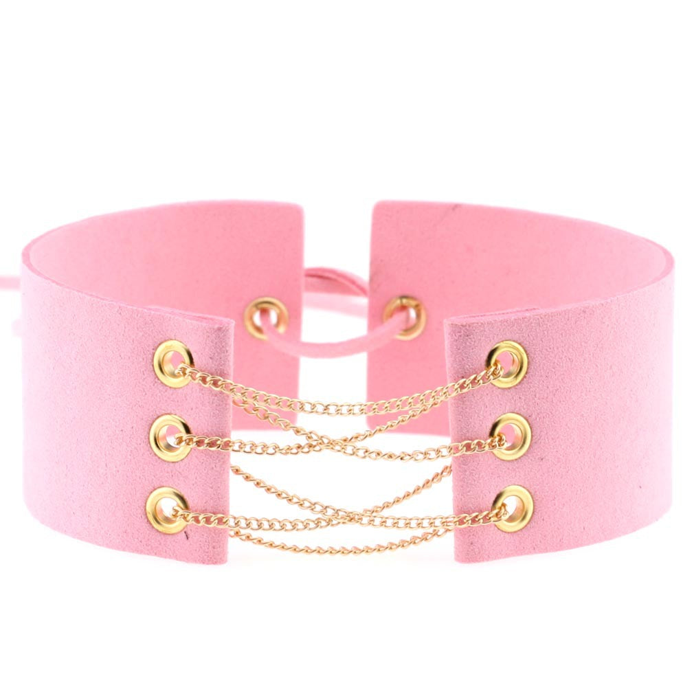 Simple Veet Flannel Band Neck Chain Collar