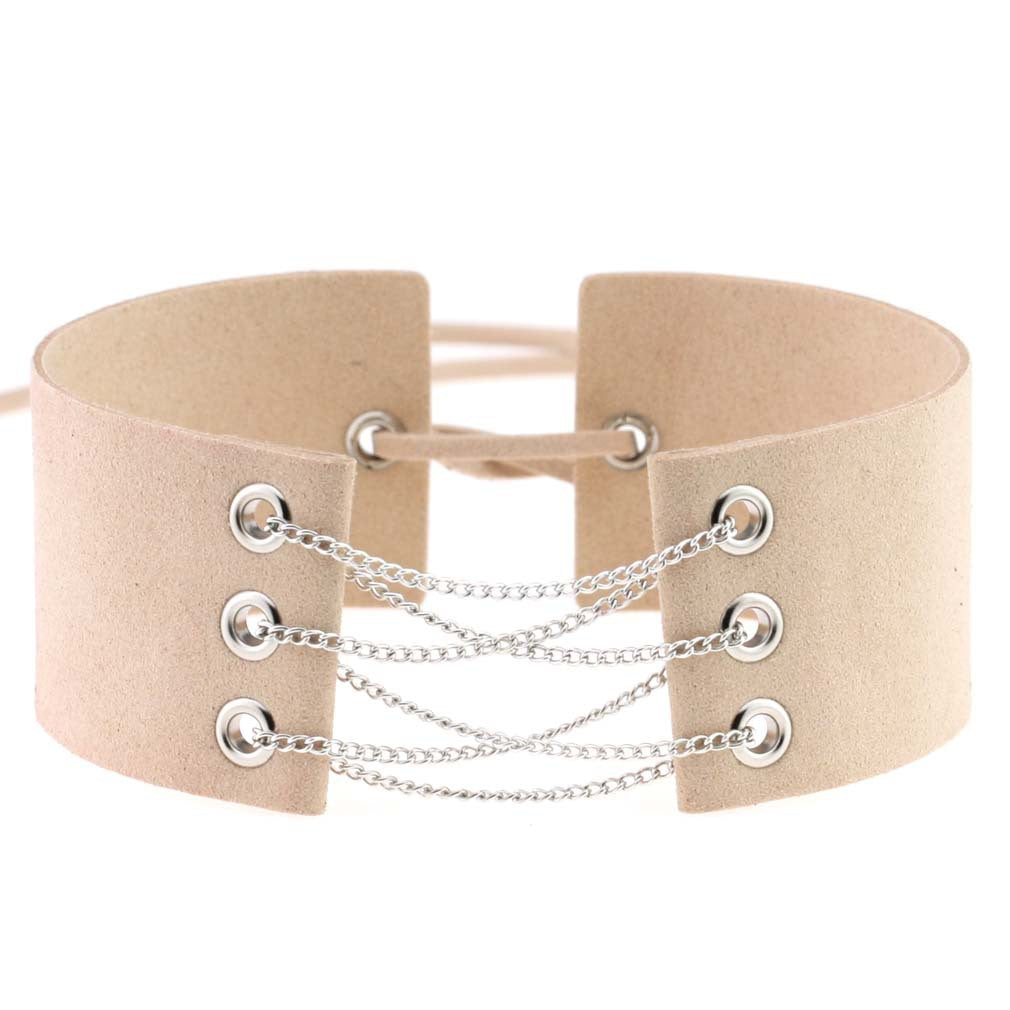 Simple Veet Flannel Band Neck Chain Collar