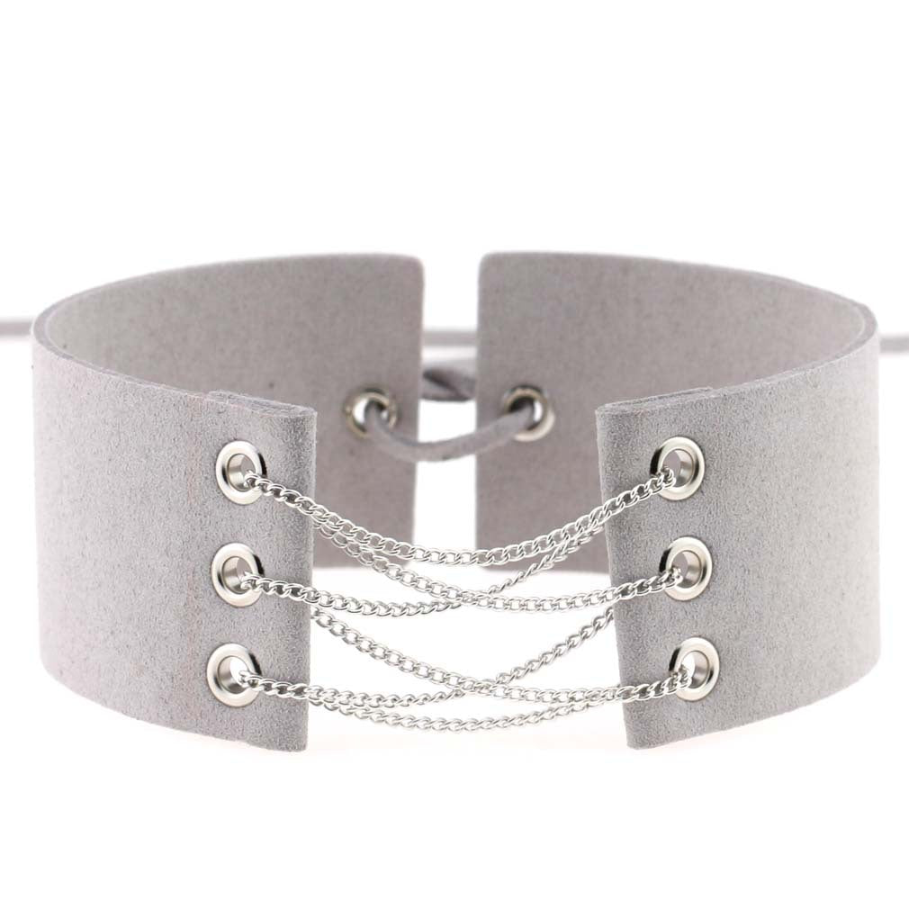 Simple Veet Flannel Band Neck Chain Collar