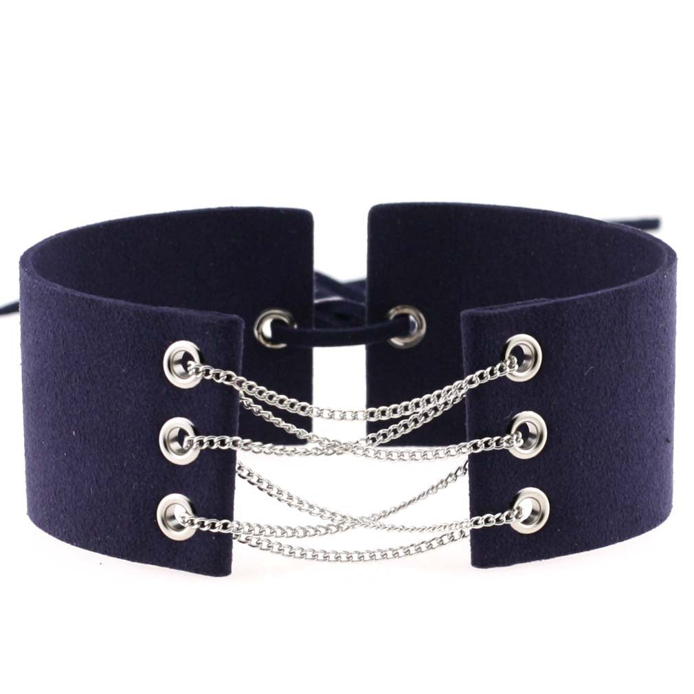Simple Veet Flannel Band Neck Chain Collar