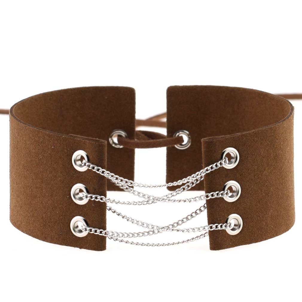 Simple Veet Flannel Band Neck Chain Collar