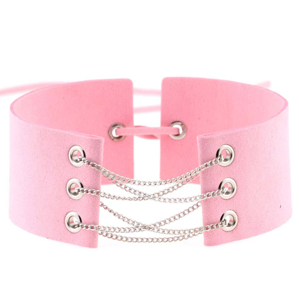 Simple Veet Flannel Band Neck Chain Collar