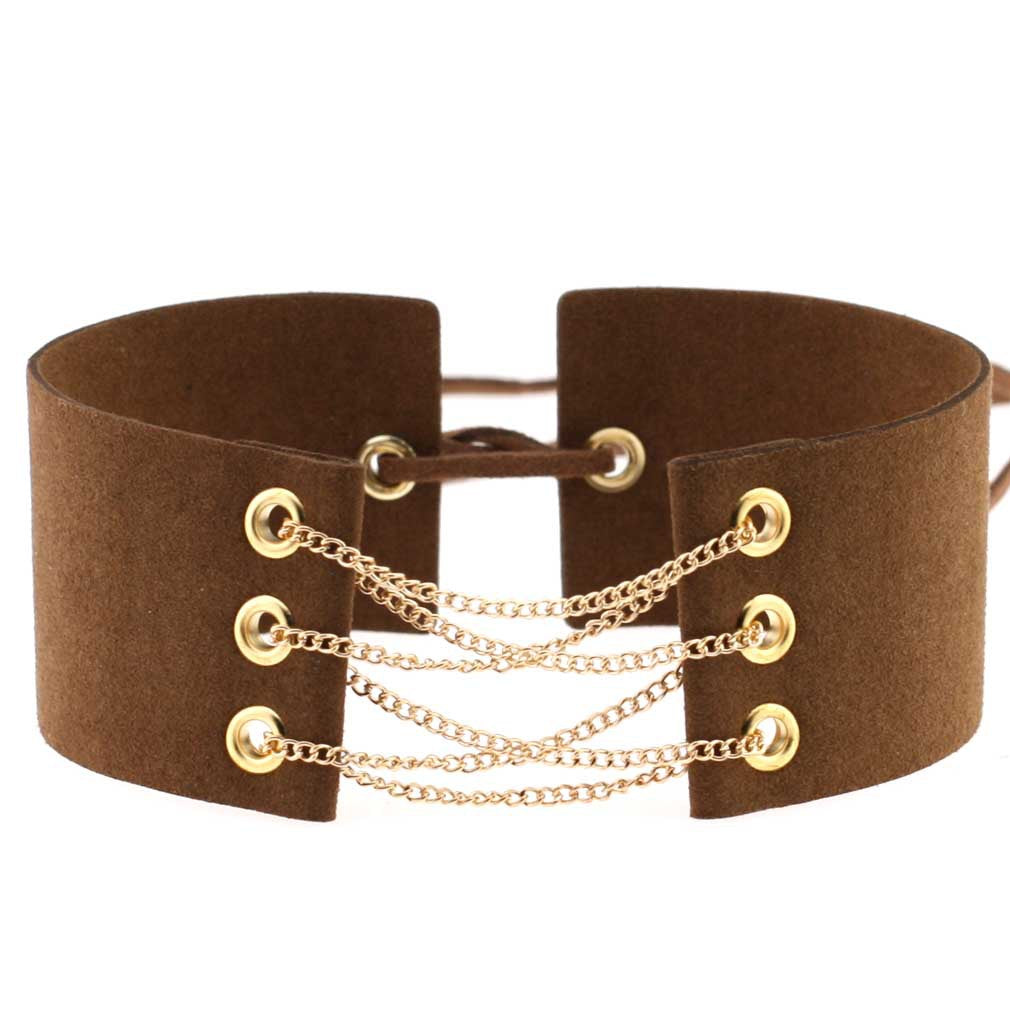 Simple Veet Flannel Band Neck Chain Collar