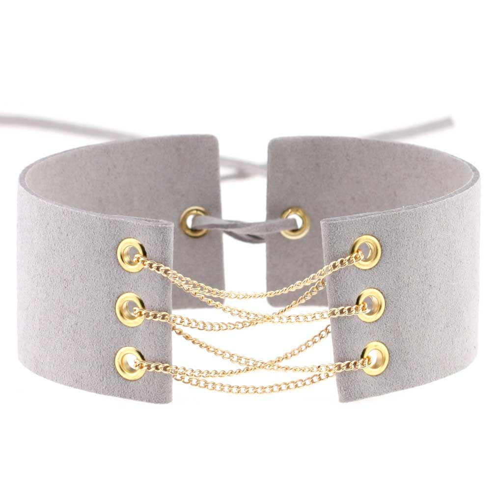 Simple Veet Flannel Band Neck Chain Collar