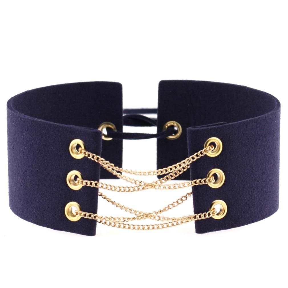 Simple Veet Flannel Band Neck Chain Collar