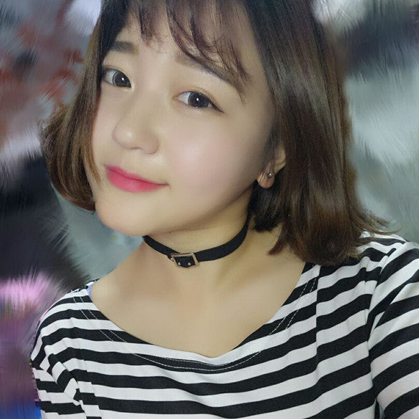 Buckle Rivet Neck Clavicle Chain Halter Collar