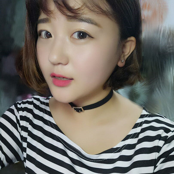 Buckle Rivet Neck Clavicle Chain Halter Collar