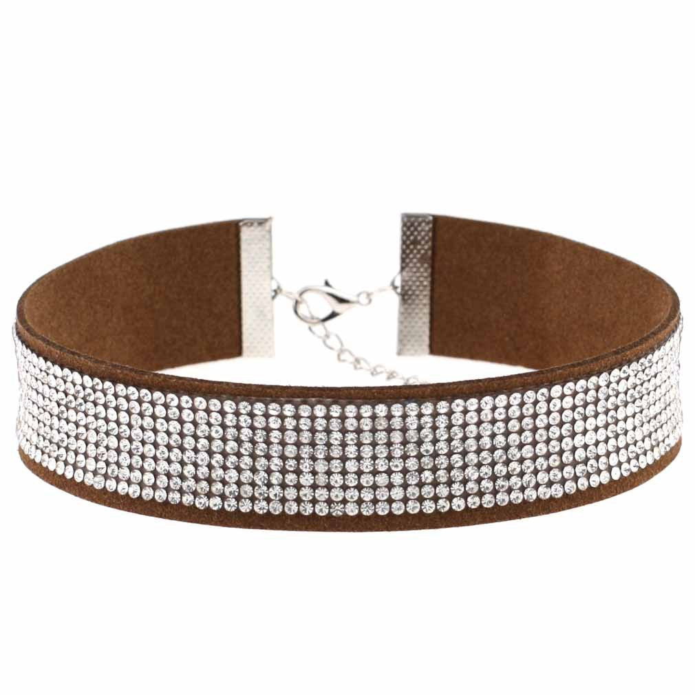 Diamond Veet Neck Element Band Short Clavicle Collar