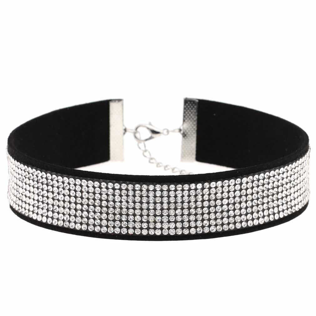 Diamond Veet Neck Element Band Short Clavicle Collar