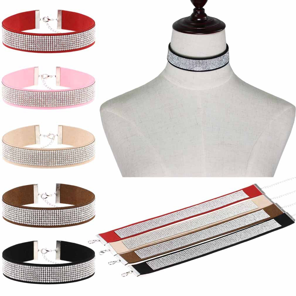 Diamond Veet Neck Element Band Short Clavicle Collar