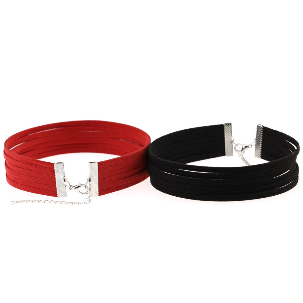 Simple Gothic Flannel Veet Band Suede Neckband Necklaces