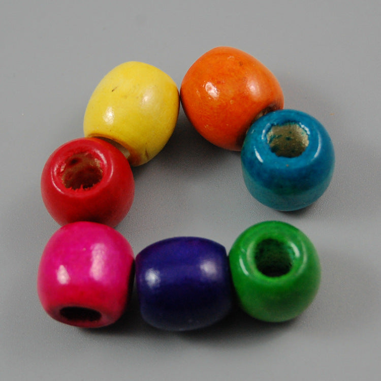 Beads Material Large Hole Color Wooden Jewelry Accessories