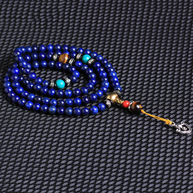 Emperor Natural Lapis Lazuli Crafts Tigereye Couple Bracelet
