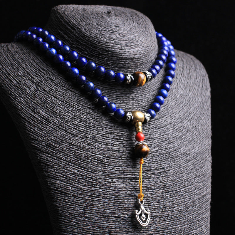 Emperor Natural Lapis Lazuli Crafts Tigereye Couple Bracelet