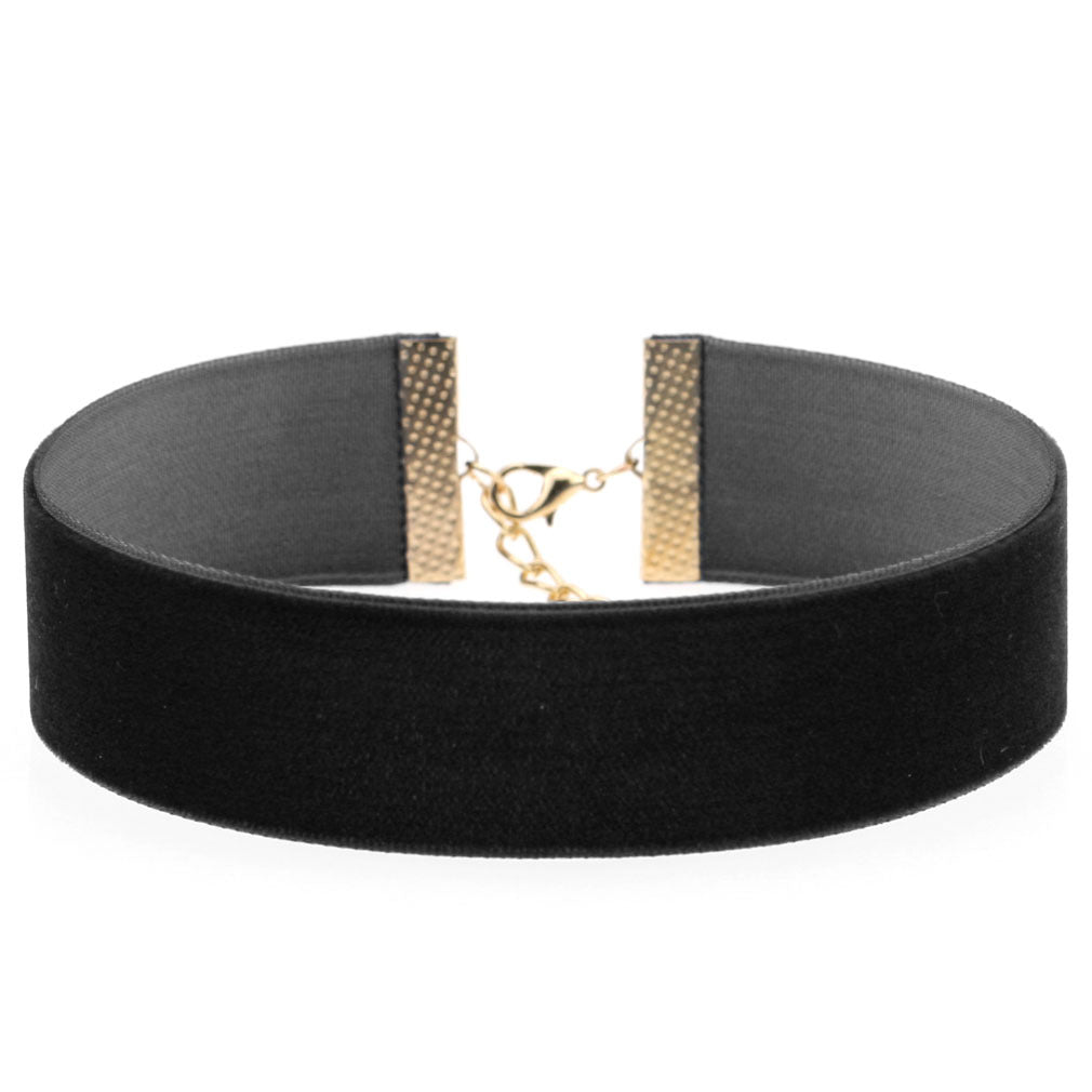 Exaggerated Wide Flocking Ribbon Veet Flannel Neck Necklaces