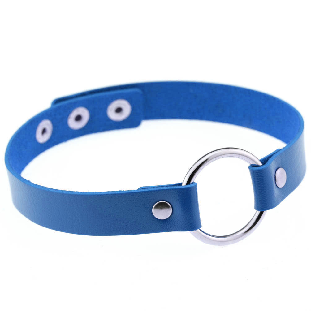 Style Trend Street Snap Punk Leather Short Nightclub Collar