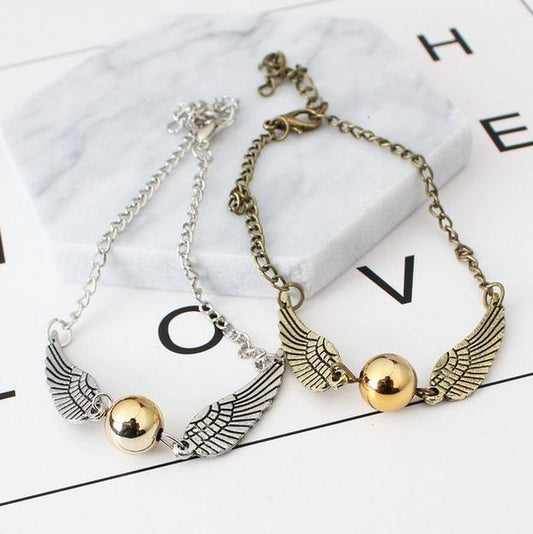 Ang Deathly Hallows Electroplated Bright Ball Gold Bracelets