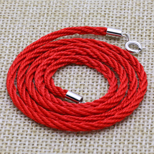 Korean Style Cotton Black String Red Rope Necklaces