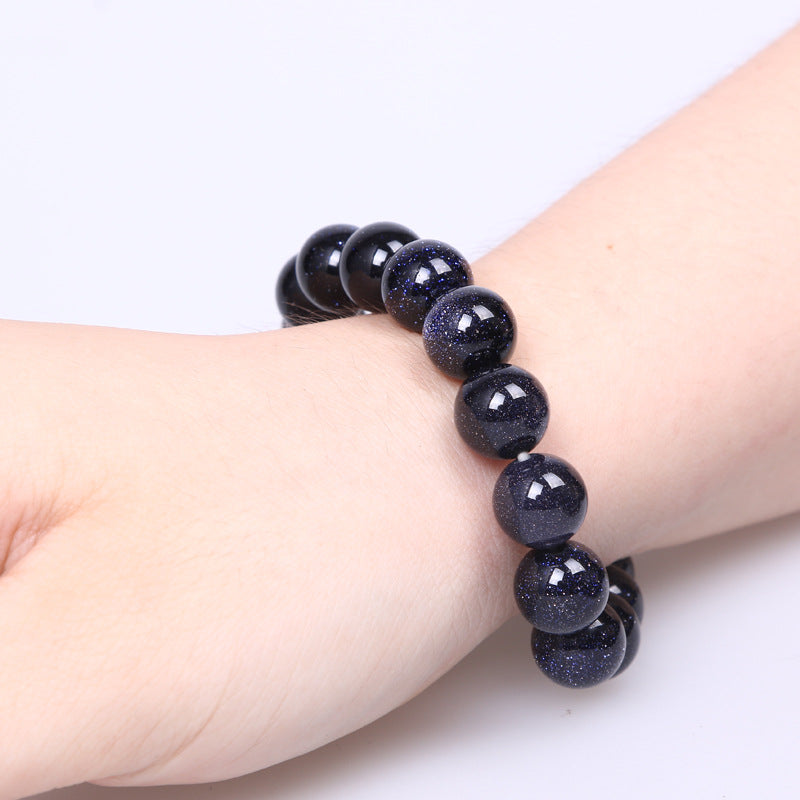 Women's & Men's Blue San Sand Stone Starry Sky Stars Beads Bracelets