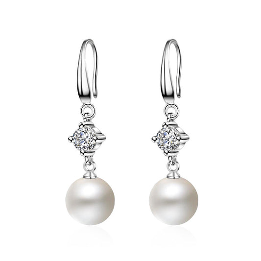 Pearl Fashion Nice Faux Fishhook Ear Rings