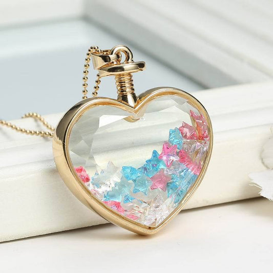 Love Crystal Variety Of Plant Dried Flower Birthday Holiday Necklaces