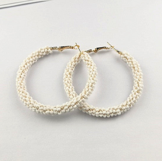 Trendy Bead Ear Bohemian Elegant Circle Earrings