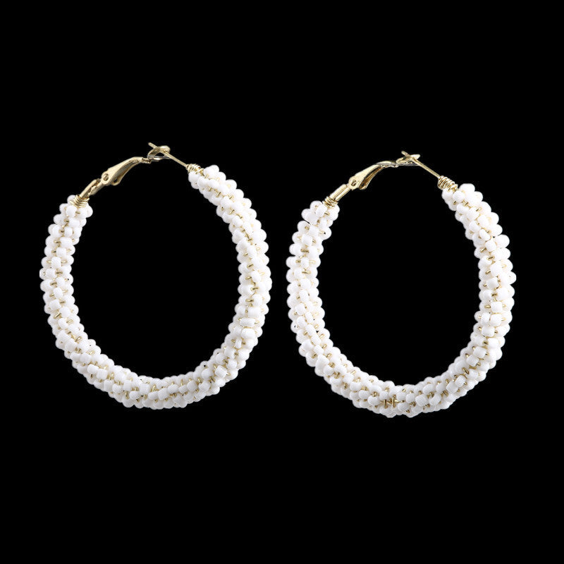 Trendy Bead Ear Bohemian Elegant Circle Earrings