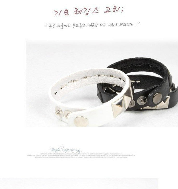 Fashion Punk Square Leather Rivet Brace Bracelet