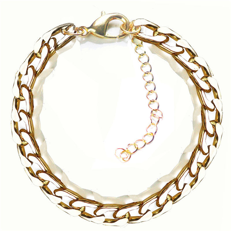 Casual Men's O-shaped Titanium Steel Stainless Bracelets