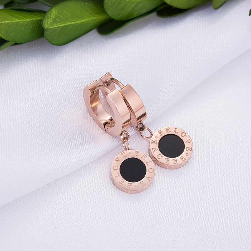 Women's Fashion Titanium Steel Ear Clip Simple Earrings