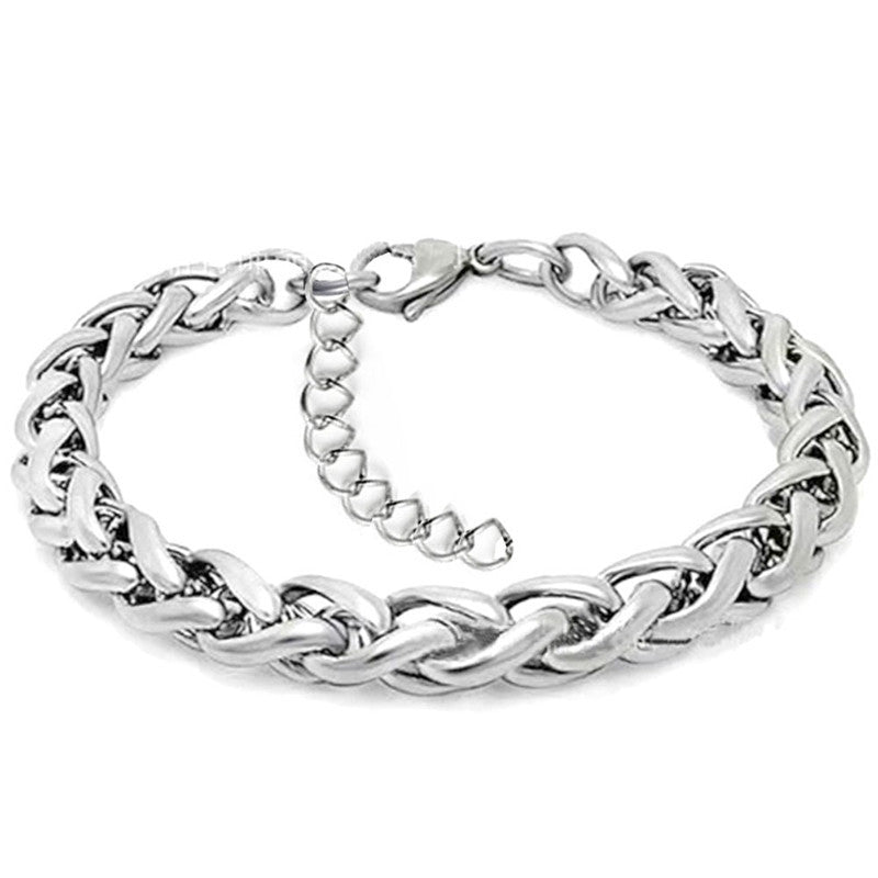 Casual Men's O-shaped Titanium Steel Stainless Bracelets