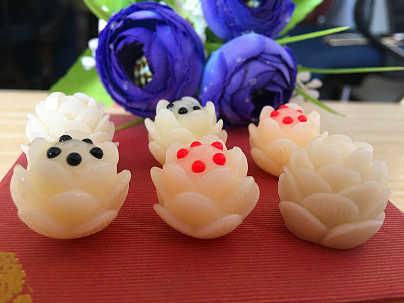 Hand Carved White Jade Five Seeds Bodhi Root Lotus Bracelet