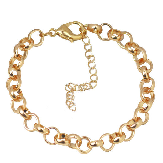 Casual Men's O-shaped Titanium Steel Stainless Bracelets
