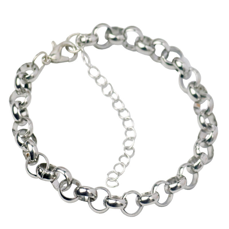Casual Men's O-shaped Titanium Steel Stainless Bracelets