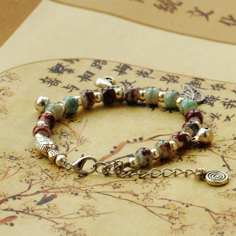 Ethnic Style Loose Beads Civet Cat Adjustable Bracelets