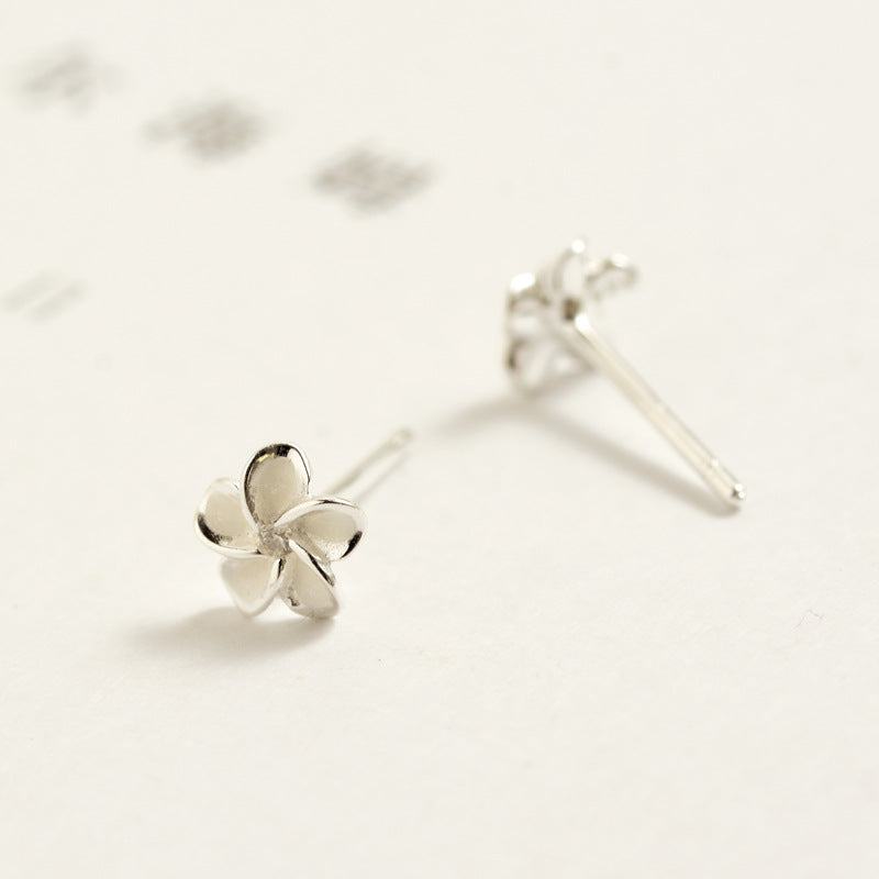 Women's Sterling Sier Bauhinia Frosted Alice Diamond Earrings