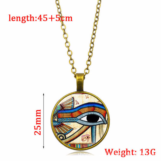 Women's Egyptian Horus Eye Vintage Sweater Chain Necklaces