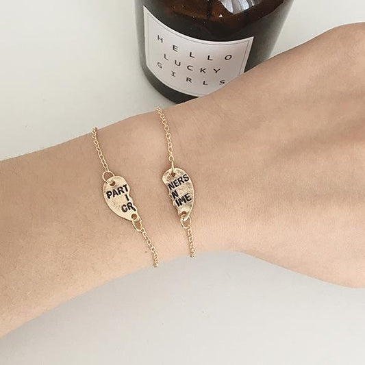 New Fashion Couple Heart-shaped Stitching Stall Bracelet
