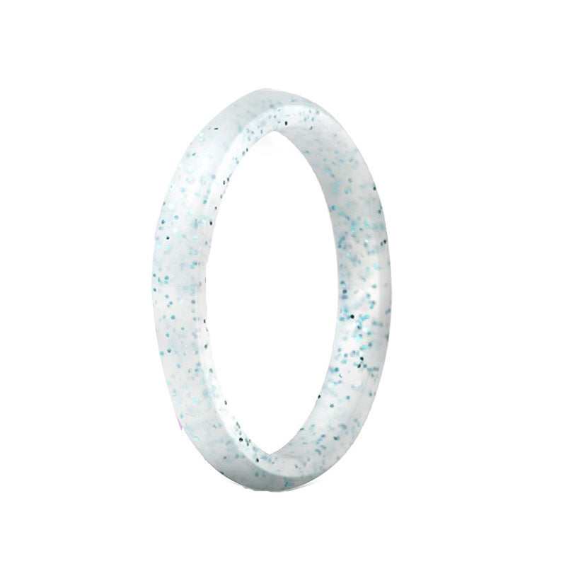 Women's & Men's Glitter Silica Gel Couple Hand Jewelry Rings