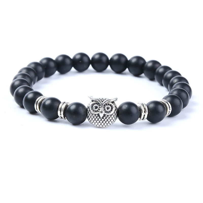 Accessories Personality Owl Beaded Black Frosted Bracelets