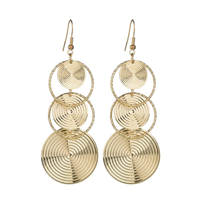 Women's Elegant Long Circle Trendy Exaggerated Ear Earrings