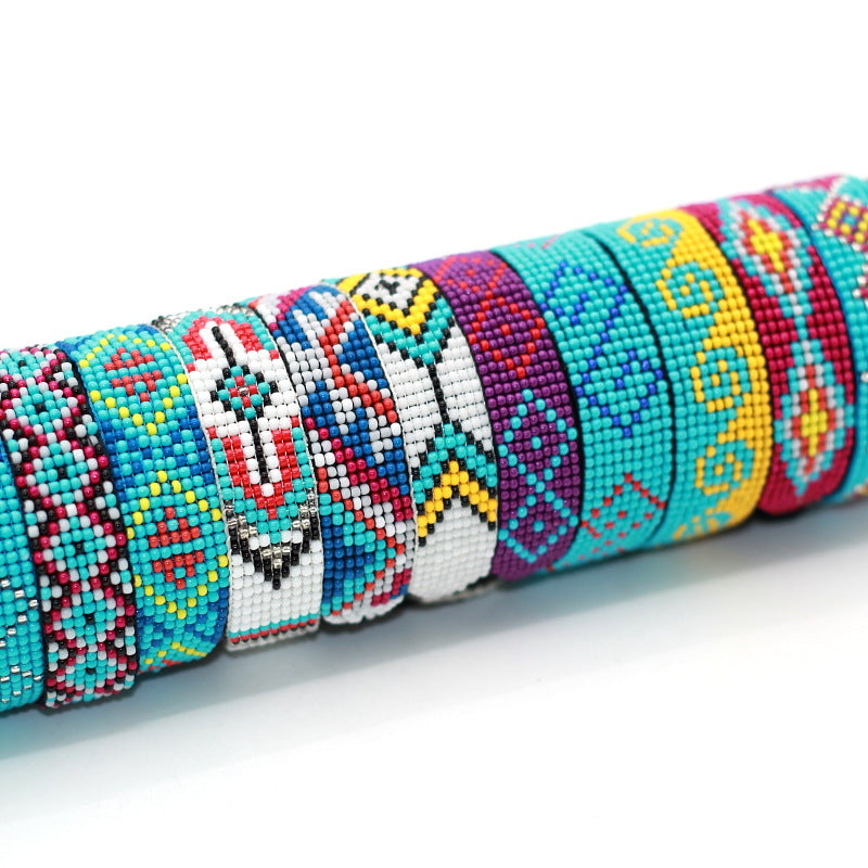 Bead Woven Friendship Watch Band Handmade Bohemian Bracelets
