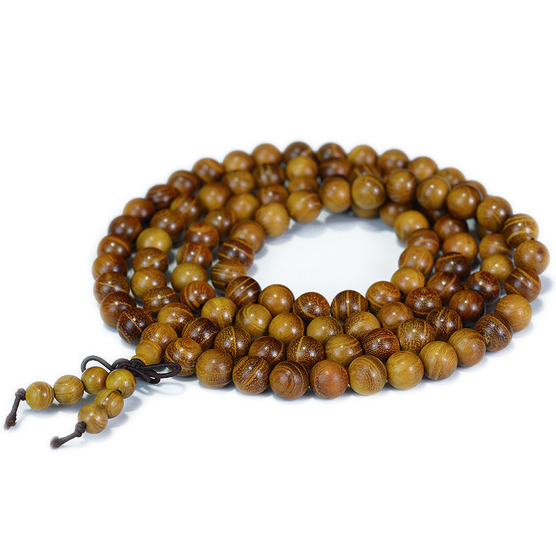 Women's & Men's North Golden Tan For Pieces Sandalwood Buddha Bracelet