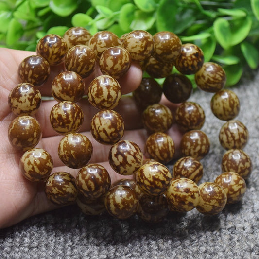 Watermelon Pattern Bodhi Root Single Circle Patterned Leather Buddha Bracelet