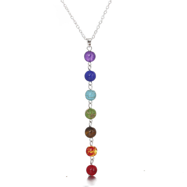 Stone Colorful Beads Yoga Buddha Beaded Necklaces