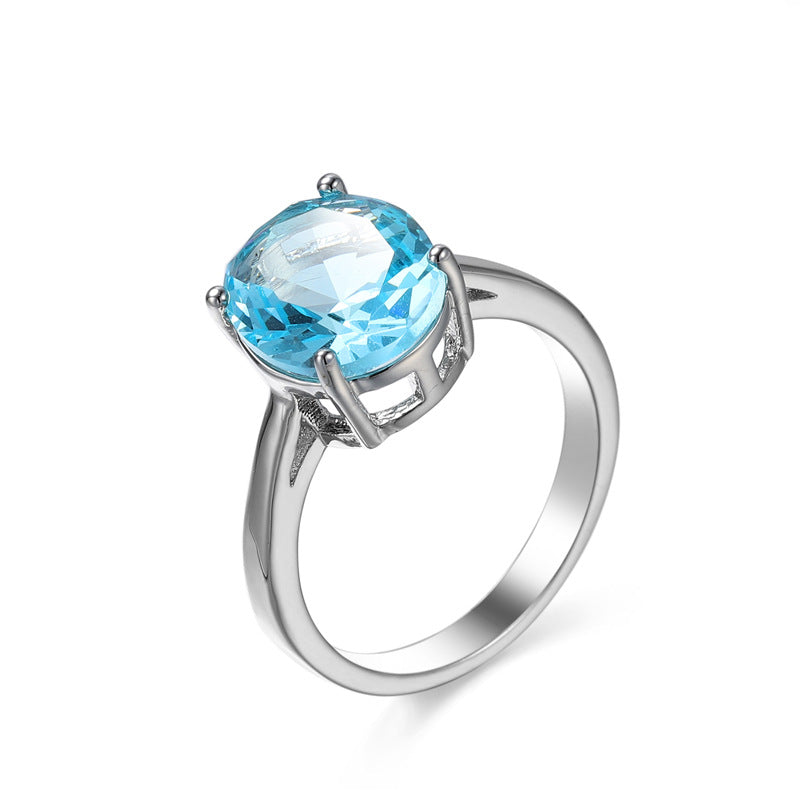 Purple Zircon Fashion Exquisite Small Inlaid Diamond Ring
