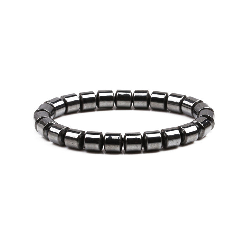 Fashion Stylish Men's Magnetic Haematite Beaded Bracelet